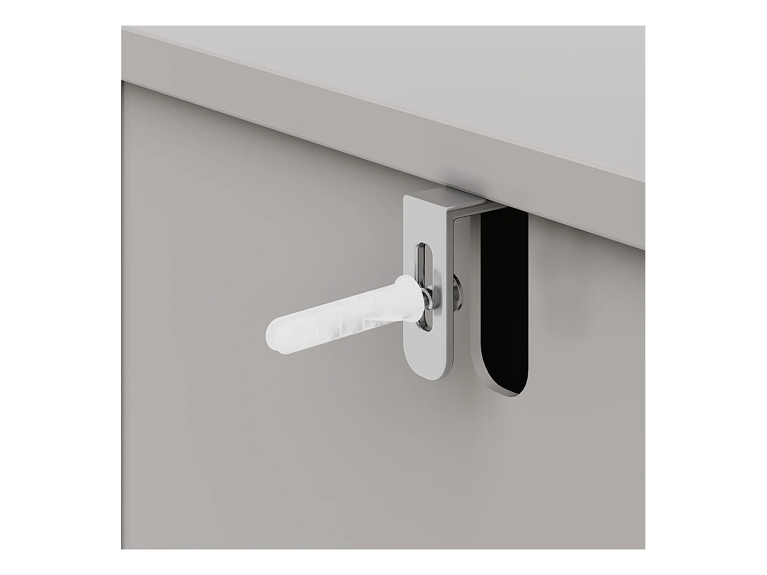 Nowoczesny bufet 140x38,5x82,5 cm - 4 drzwi - MDF - Szary