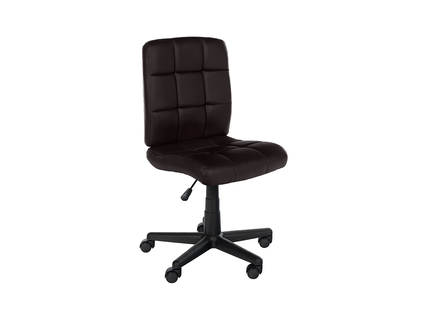 Tabouret de bureau - Similicuir - Marron - Farson