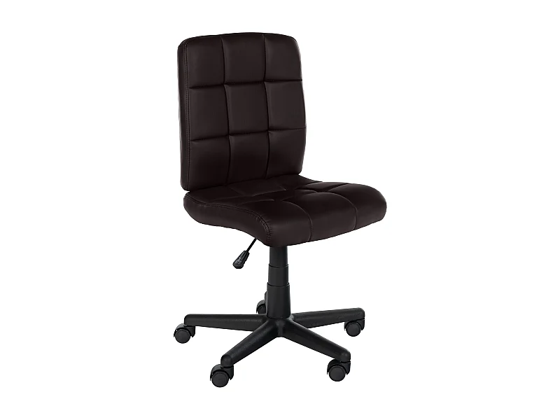 Tabouret de bureau - Similicuir - Marron - Farson