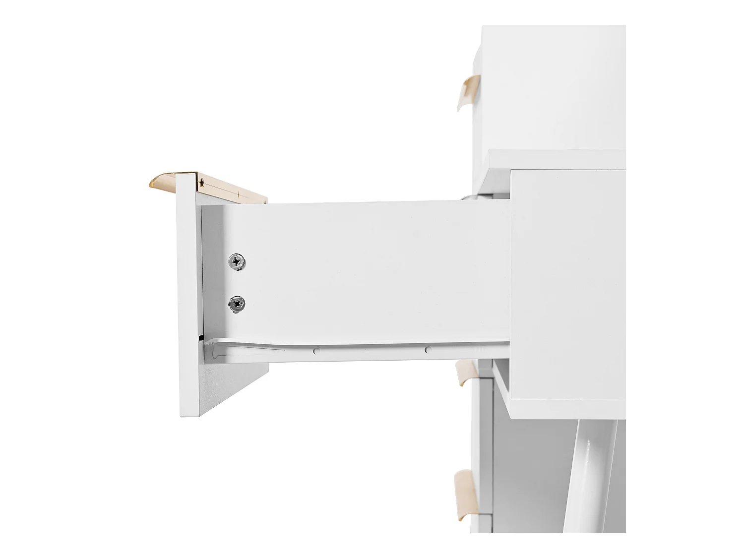 Coiffeuse avec éclairage LED 100x41.5x102 cm - avec 6 tiroirs - plateau de coiffeuse extensible - blanc