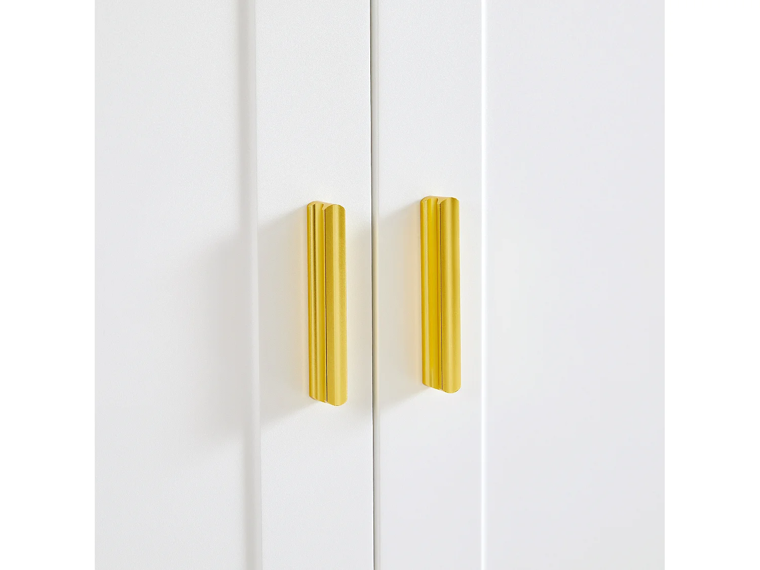 Szafa na buty 120 x 35 x 92 cm - 1 szuflada + 3 drzwi - metalowe nogi - Biały