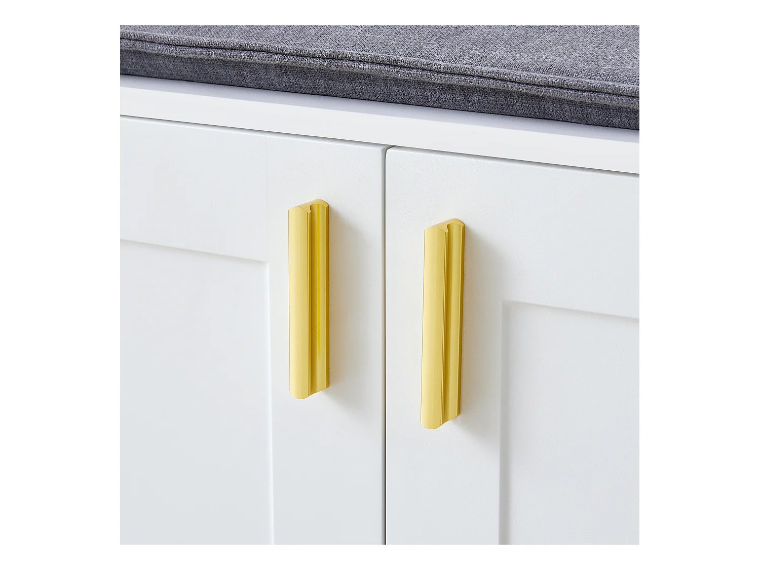 Vestiaire d'entrée moderne - avec porte-manteau et rangements à chaussures - Banc de rangement - avec 3 crochets - Blanc