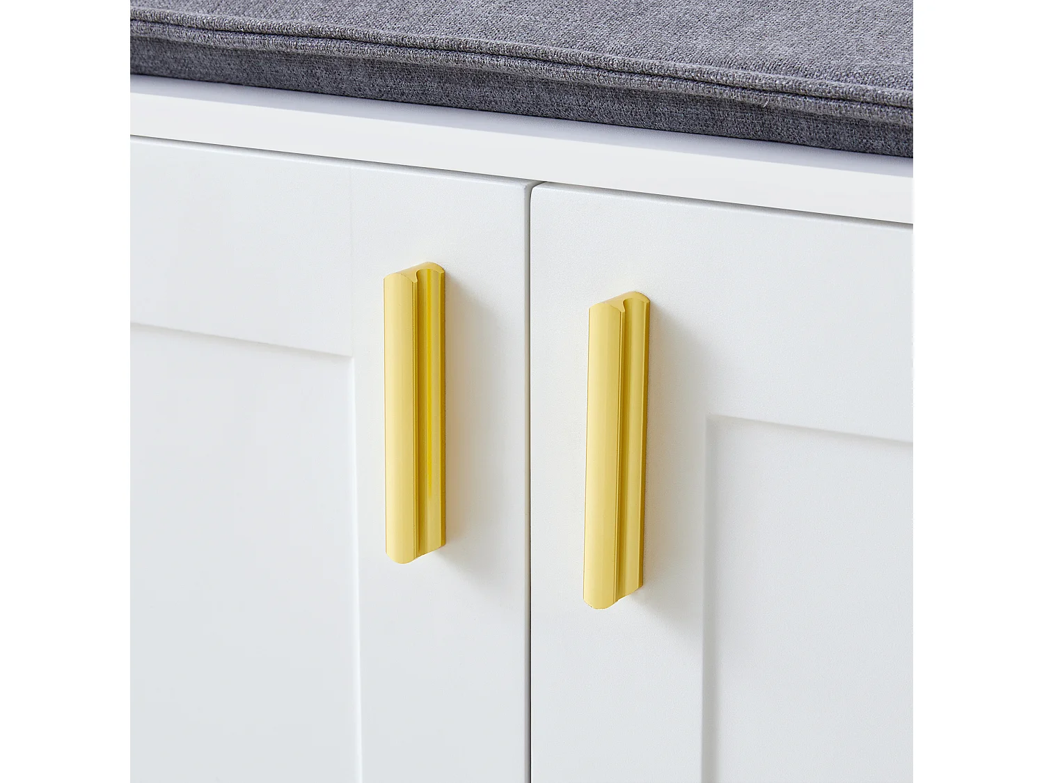 Vestiaire d'entrée moderne - avec porte-manteau et rangements à chaussures - Banc de rangement - avec 3 crochets - Blanc