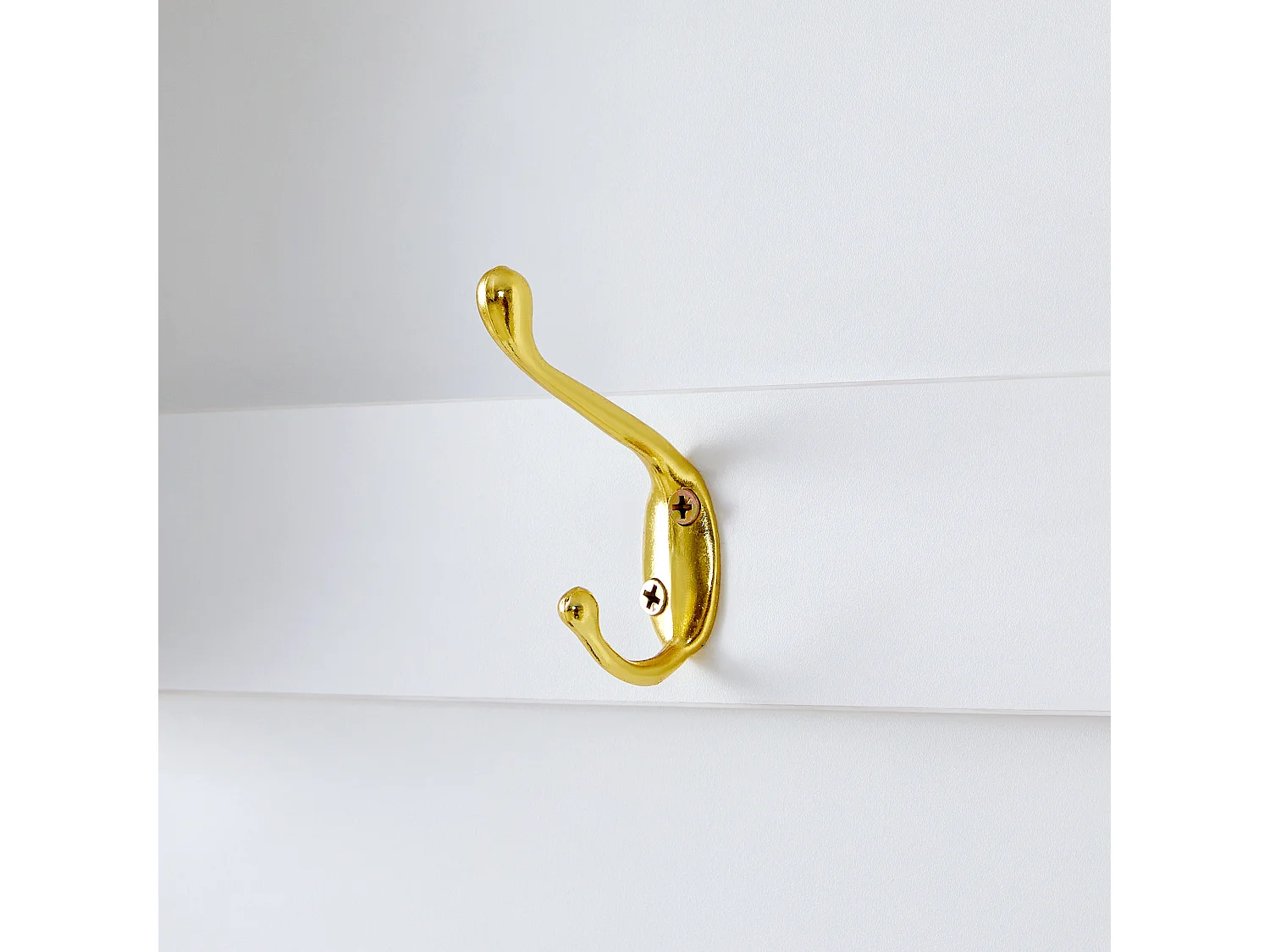 Vestiaire d'entrée moderne - avec porte-manteau et rangements à chaussures - Banc de rangement - avec 3 crochets - Blanc