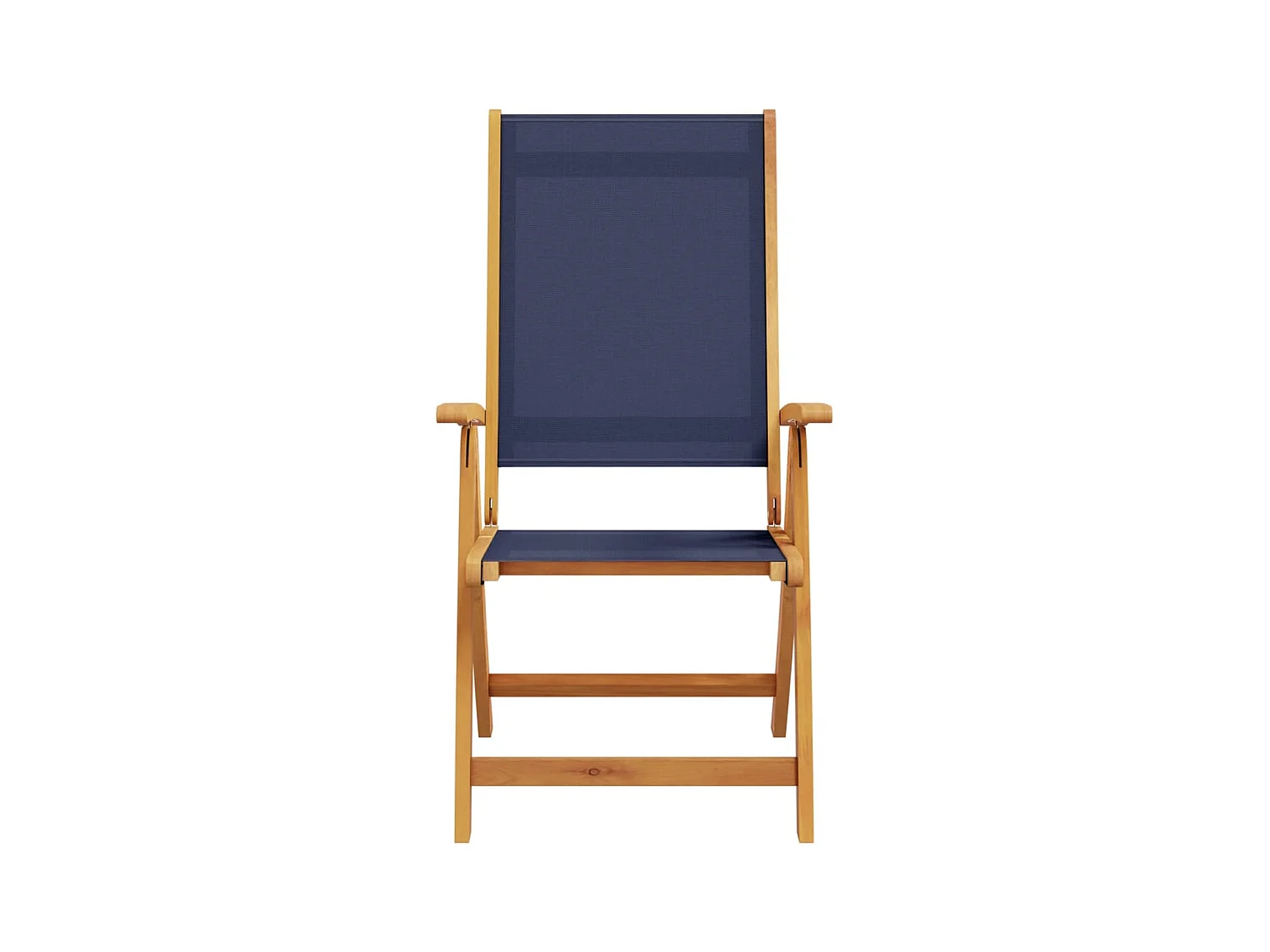 Chaises pliables de jardin lot de 2 bois d'acacia et textilène