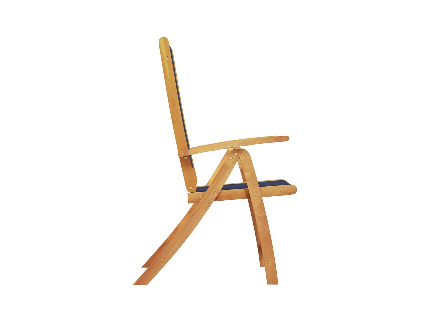 Chaises pliables de jardin lot de 2 bois d'acacia et textilène