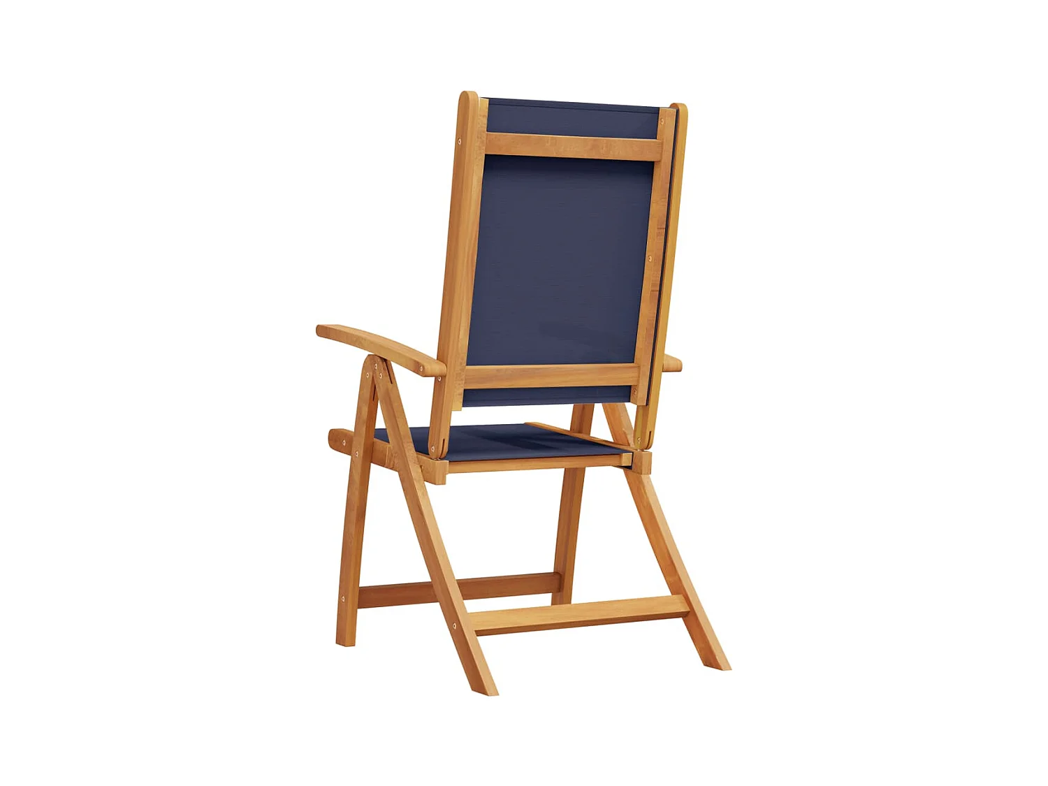 Chaises pliables de jardin lot de 2 bois d'acacia et textilène