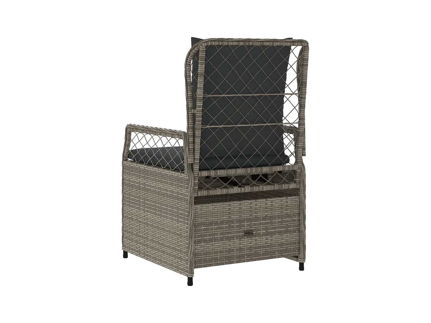 Chaises inclinables de jardin lot de 2 gris résine tressée