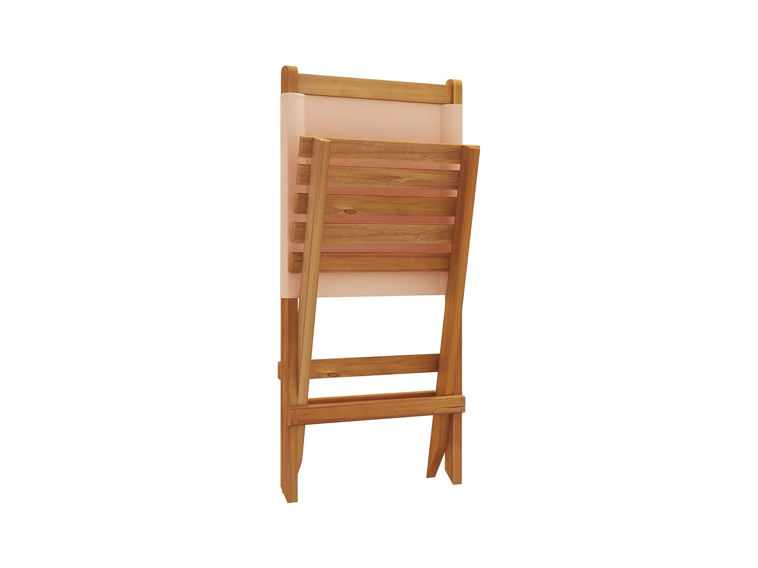 Cadeiras de jardim dobráveis 6 peças tecido e madeira maciça bege