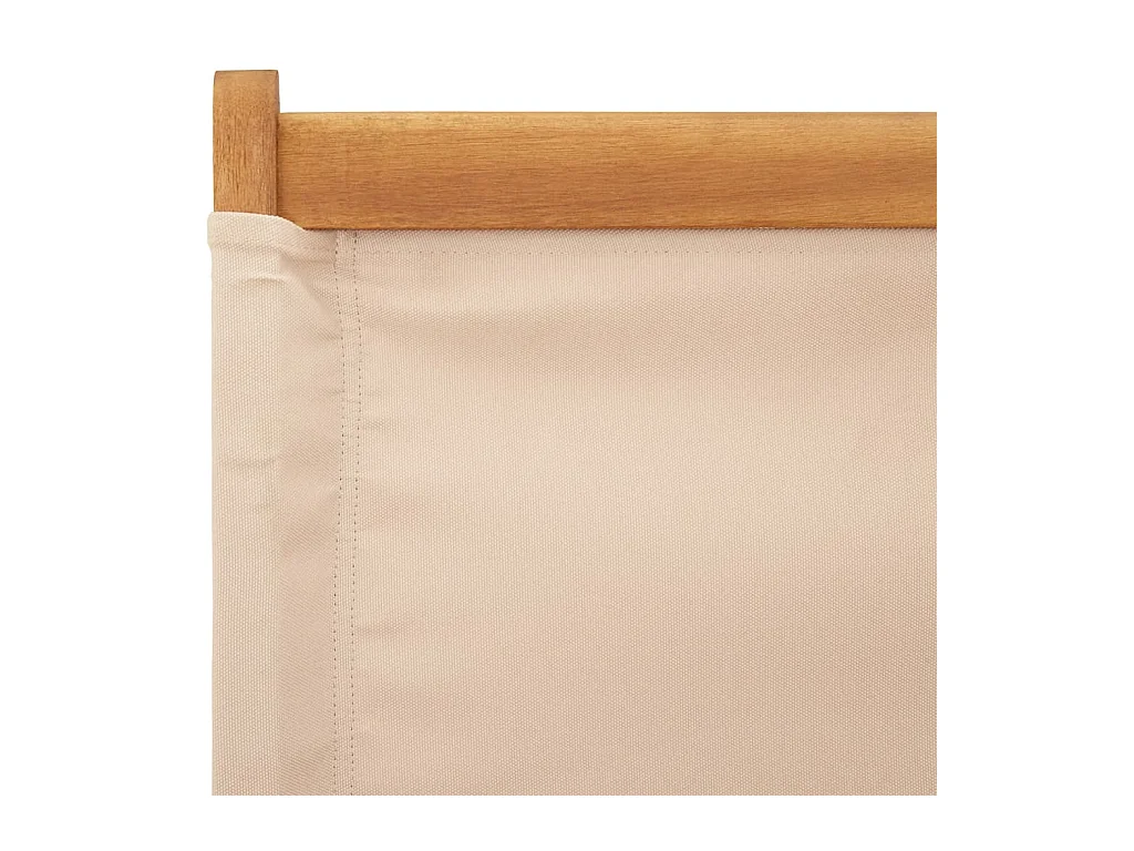 Cadeiras de jardim dobráveis 6 peças tecido e madeira maciça bege