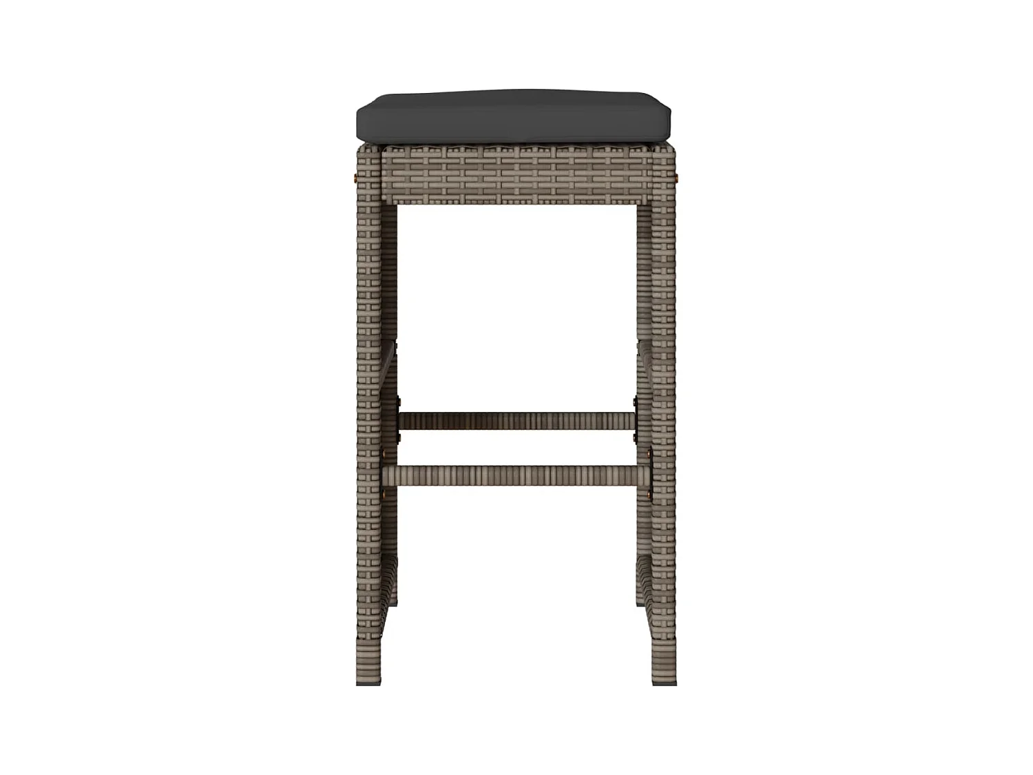 Tabourets de bar de jardin et coussins lot de 6 résine tressée