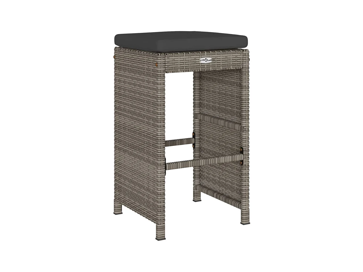 Tabourets de bar de jardin et coussins lot de 6 résine tressée