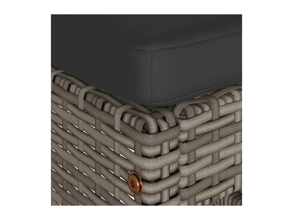 Tabourets de bar de jardin et coussins lot de 6 résine tressée