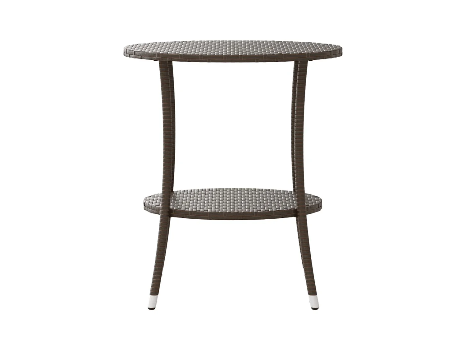 Sillas de jardín reclinables con mesa 2 unidades ratán PE marrón