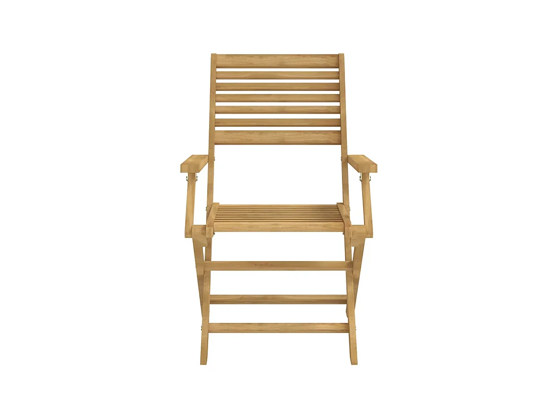 Chaises pliables de jardin lot de 6 bois massif d'acacia