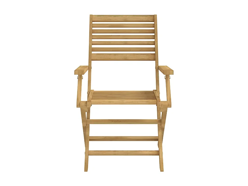 Chaises pliables de jardin lot de 6 bois massif d'acacia