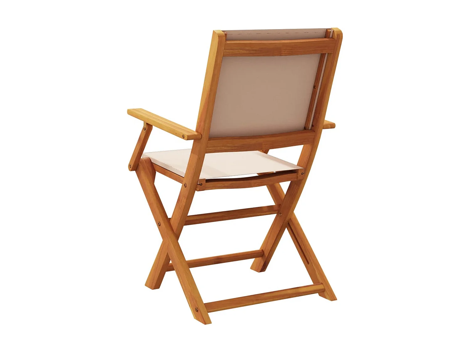 Chaises de jardin pliantes lot de 6 taupe tissu et bois massif