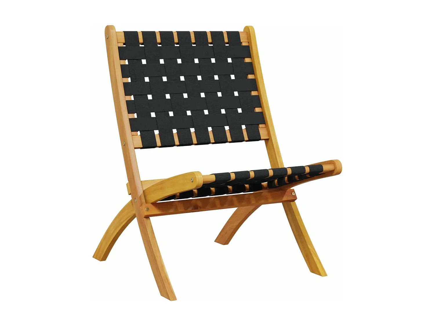 Chaises de jardin pliantes lot de 2 bois d'acacia solide tissu