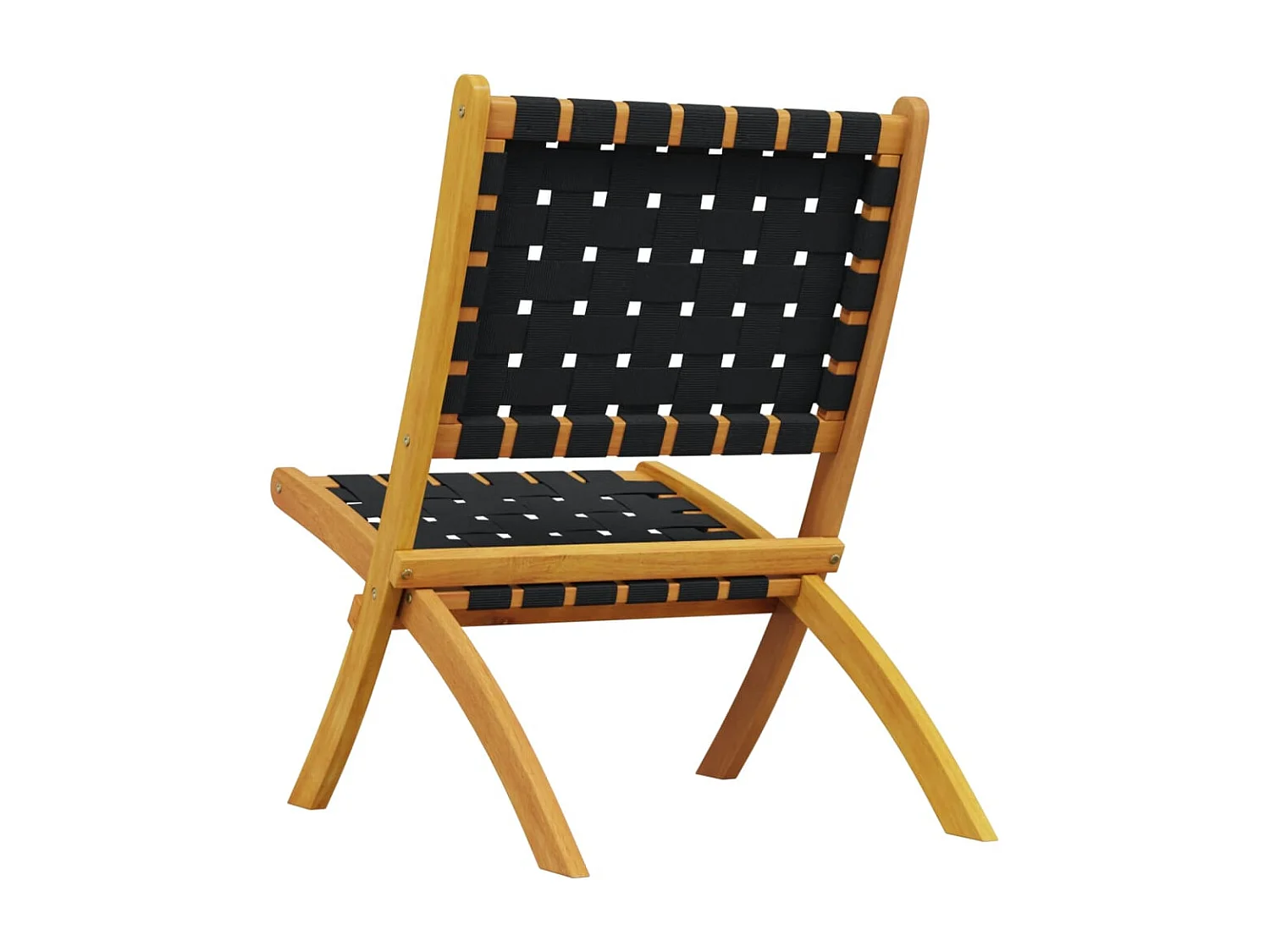 Chaises de jardin pliantes lot de 2 bois d'acacia solide tissu