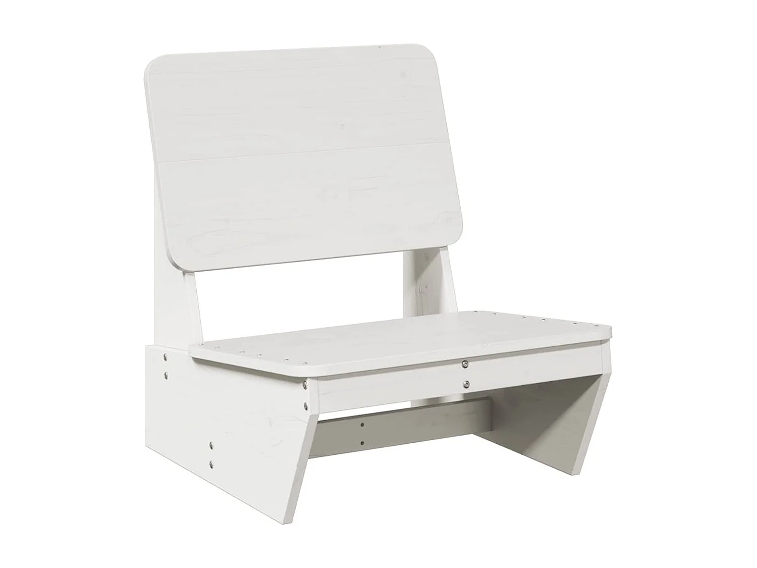 Chaises de jardin lot de 2 blanc 60x64x70,5 cm bois massif pin