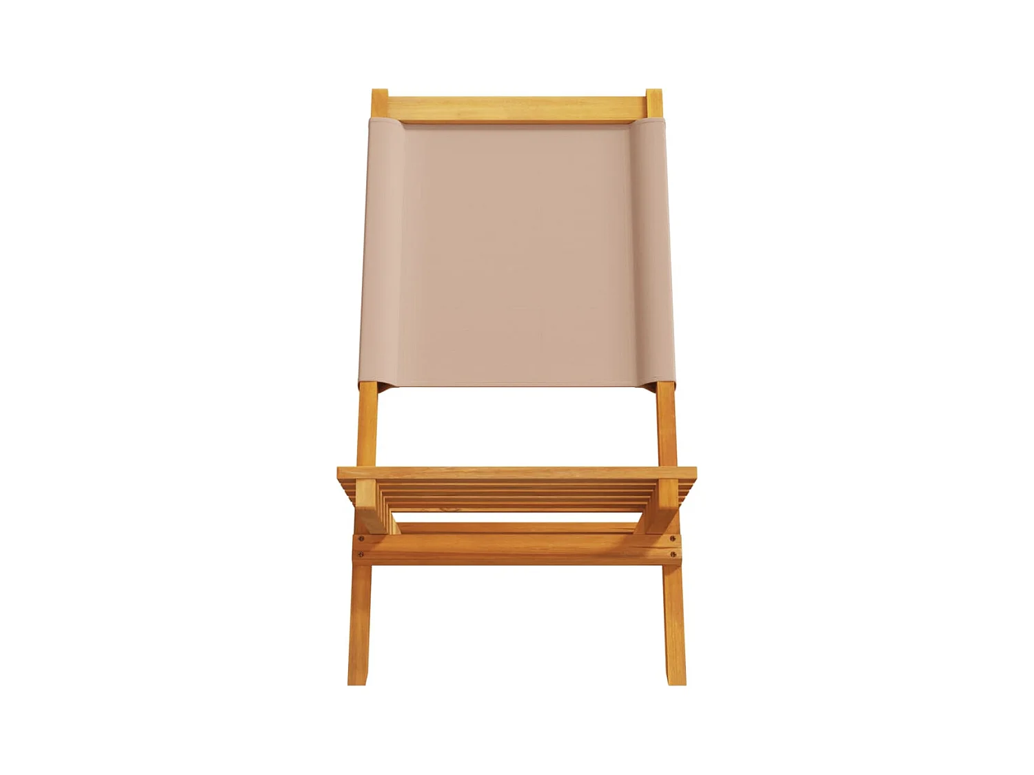 Chaises de jardin lot de 2 taupe bois d'acacia massif et tissu