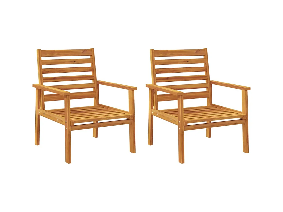 Tuinfauteuil 2 stuks 66,5 x 65 x 81 cm massief acaciahout