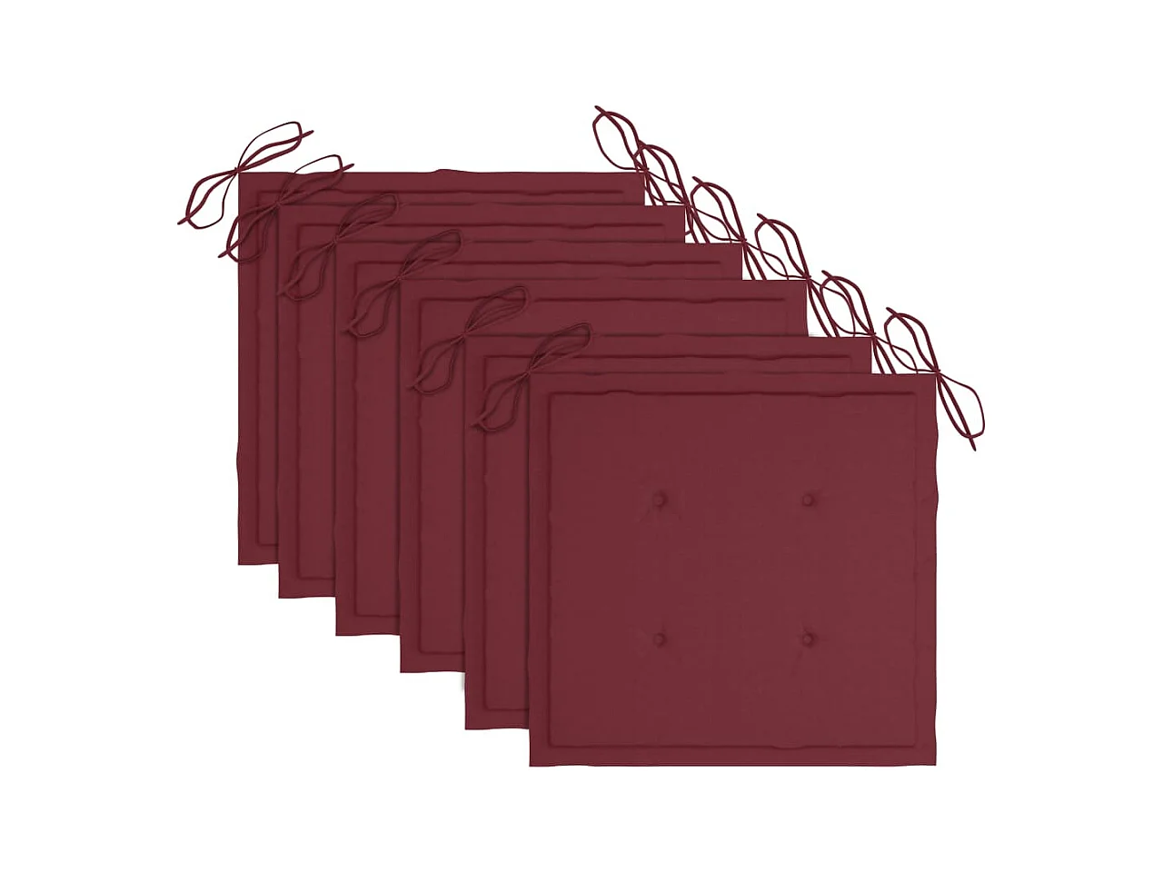 Cadeiras de jardim 6 peças com almofadões madeira de teca maciça