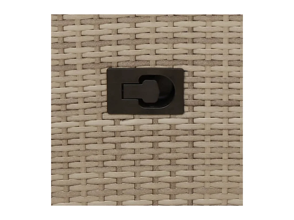 Cadeiras de jardim reclináveis 2 peças com almofadões vime PE bege