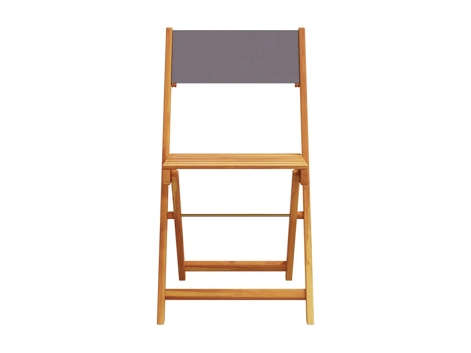 Chaises de bistrot lot de 2 anthracite bois acacia massif tissu