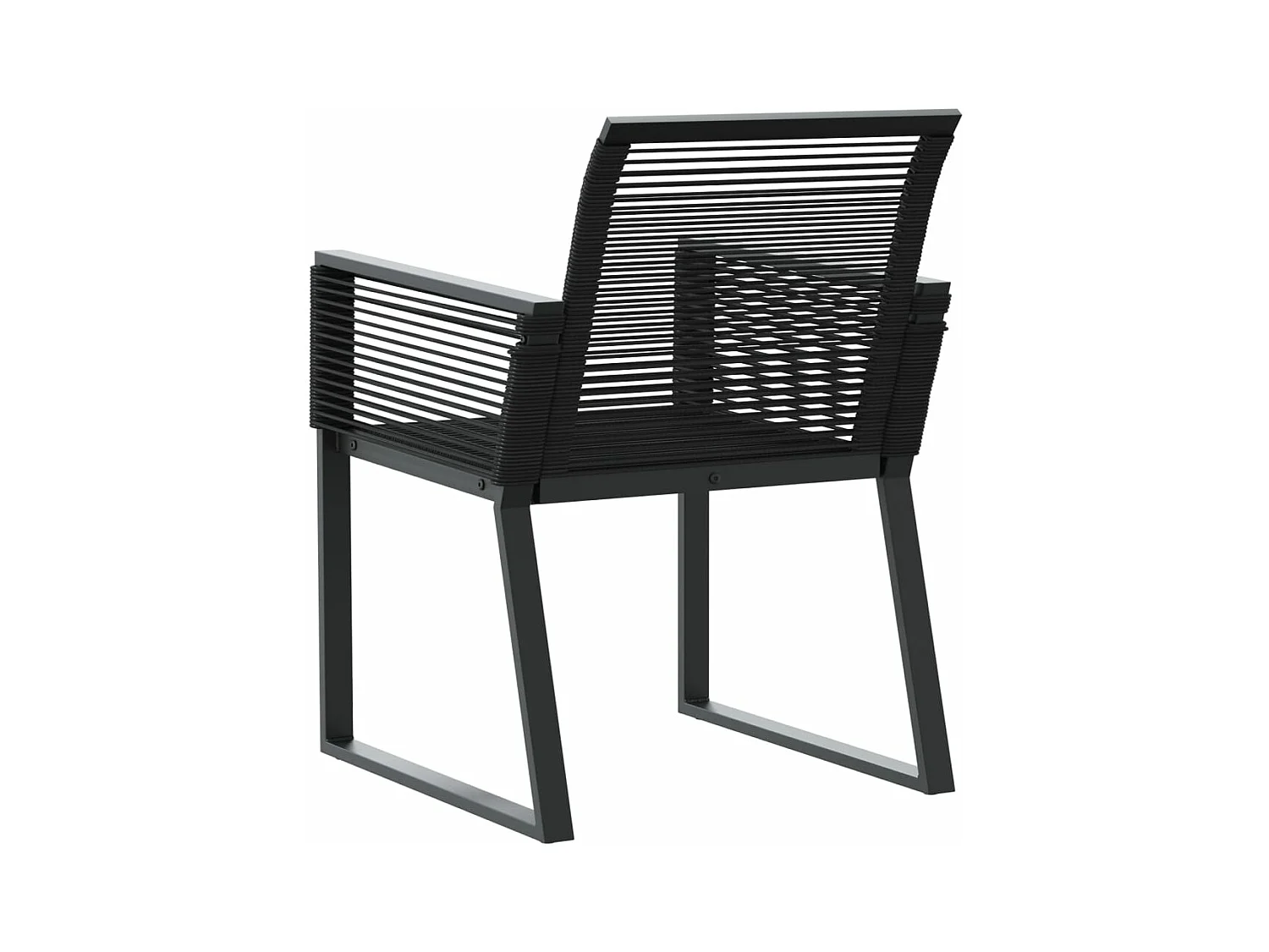 Chaises de jardin lot de 2 Noir Résine tressée