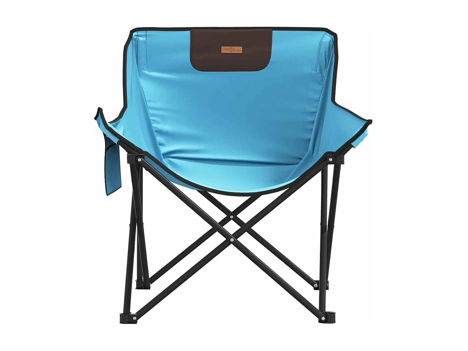 Chaise de camping avec poche pliable lot de 2 bleu vif