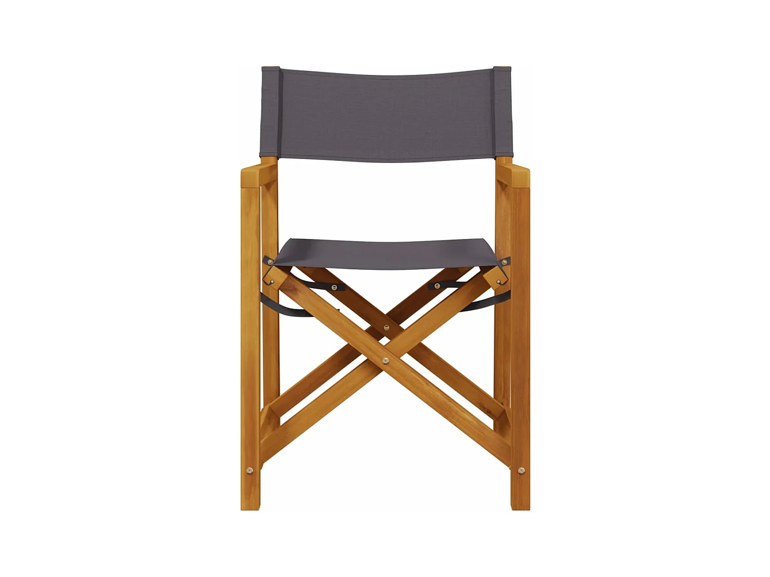 Chaises pliables de jardin lot de 2 gris foncé tissu