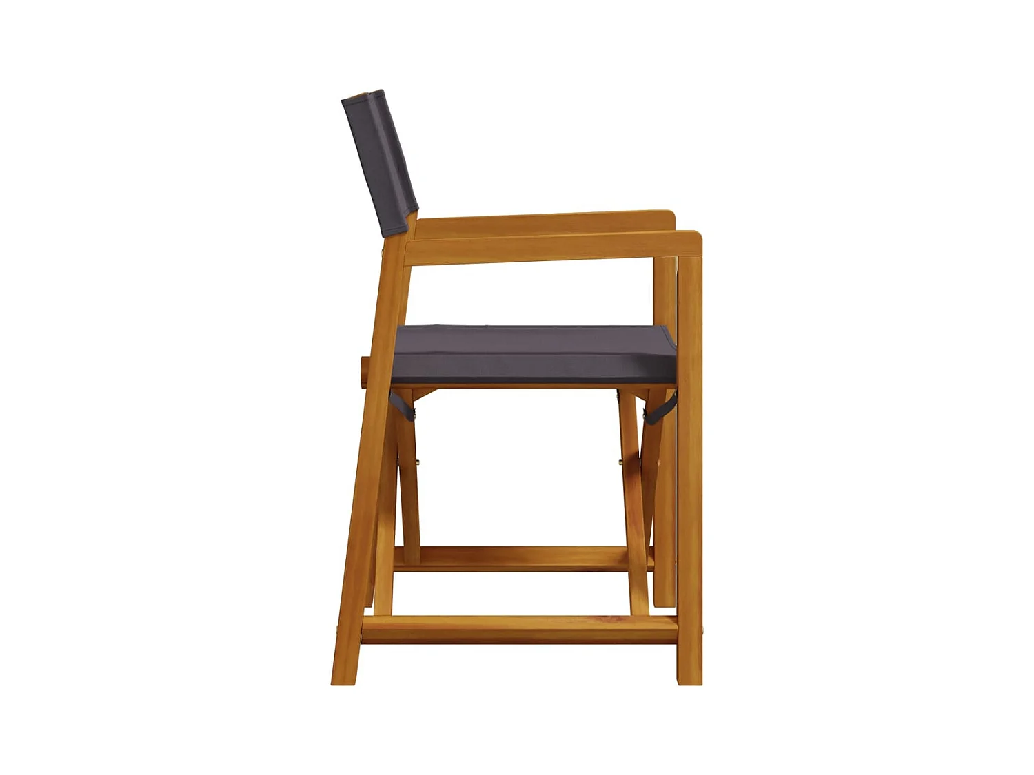 Chaises pliables de jardin lot de 2 gris foncé tissu