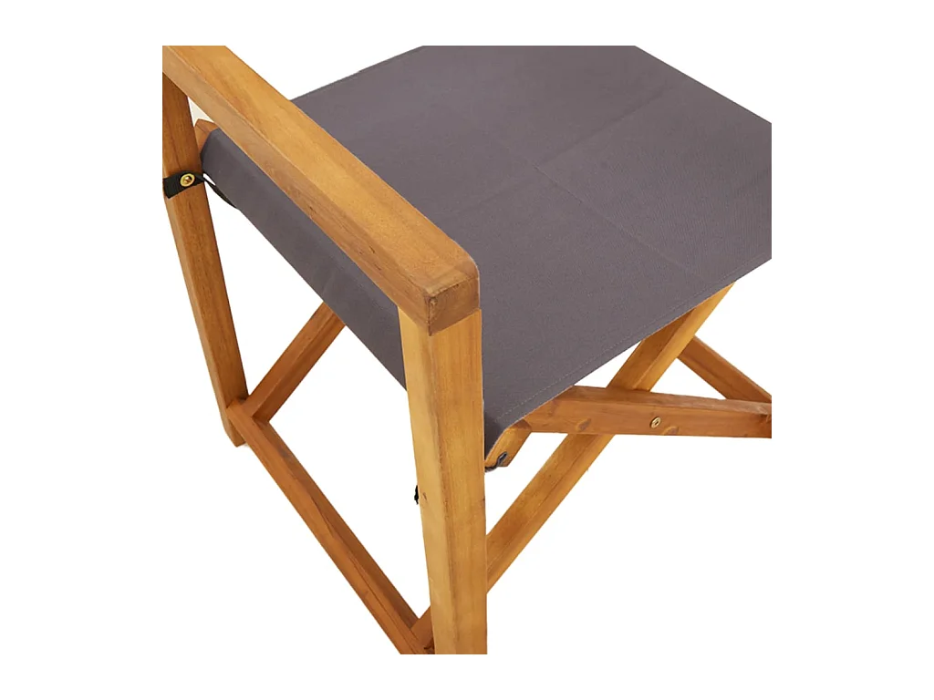 Chaises pliables de jardin lot de 2 gris foncé tissu