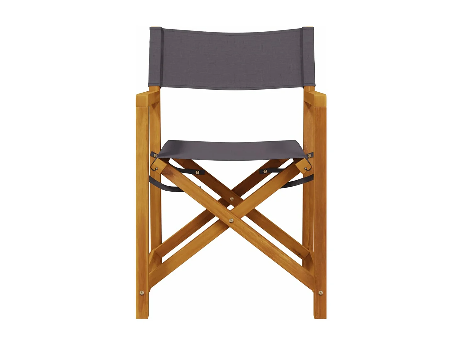Chaises pliables de jardin lot de 2 gris foncé tissu