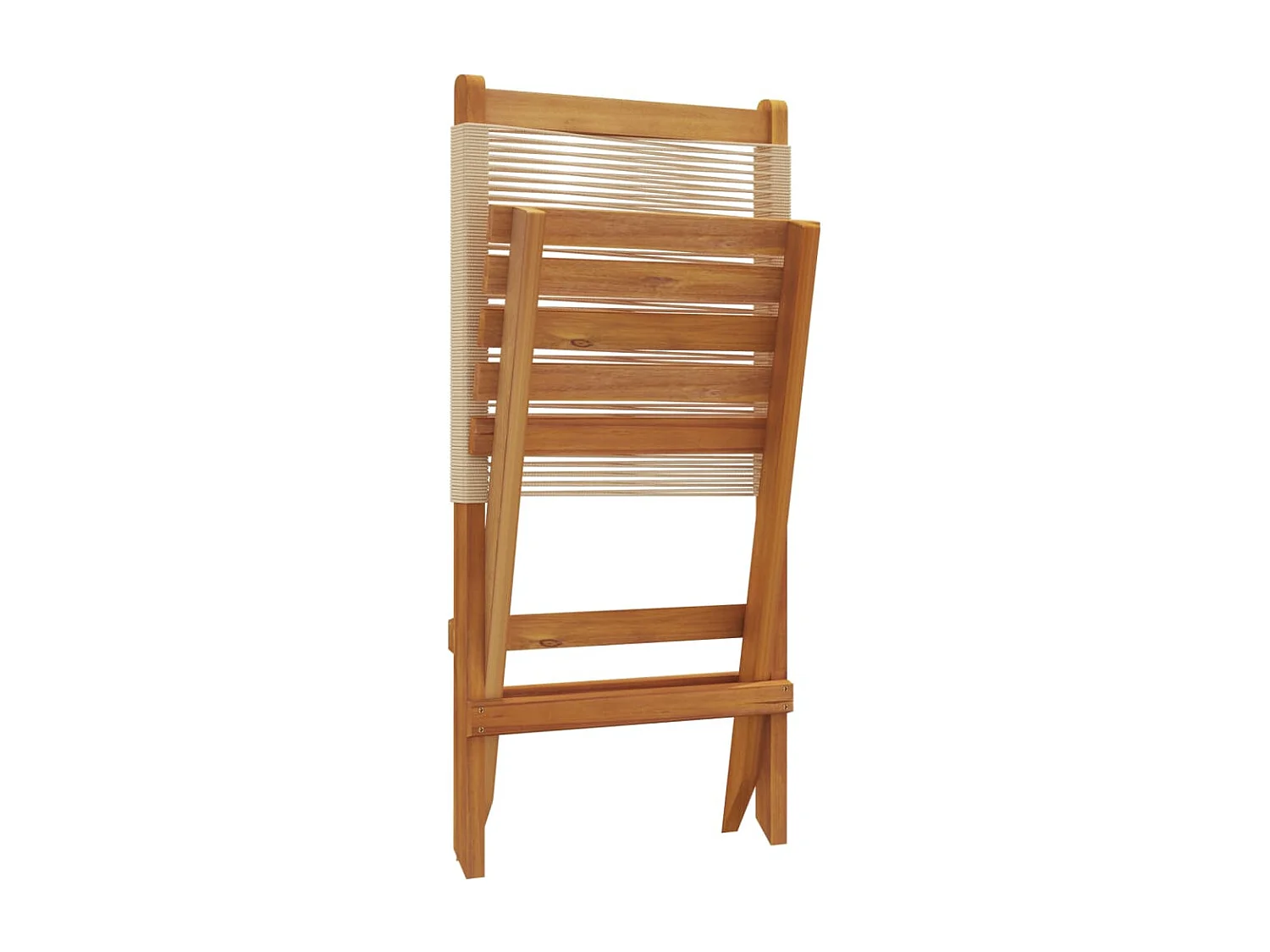Chaises de jardin pliantes lot de 6 beige bois d'acacia massif