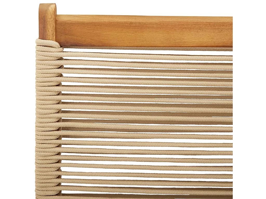 Chaises de jardin pliantes lot de 6 beige bois d'acacia massif