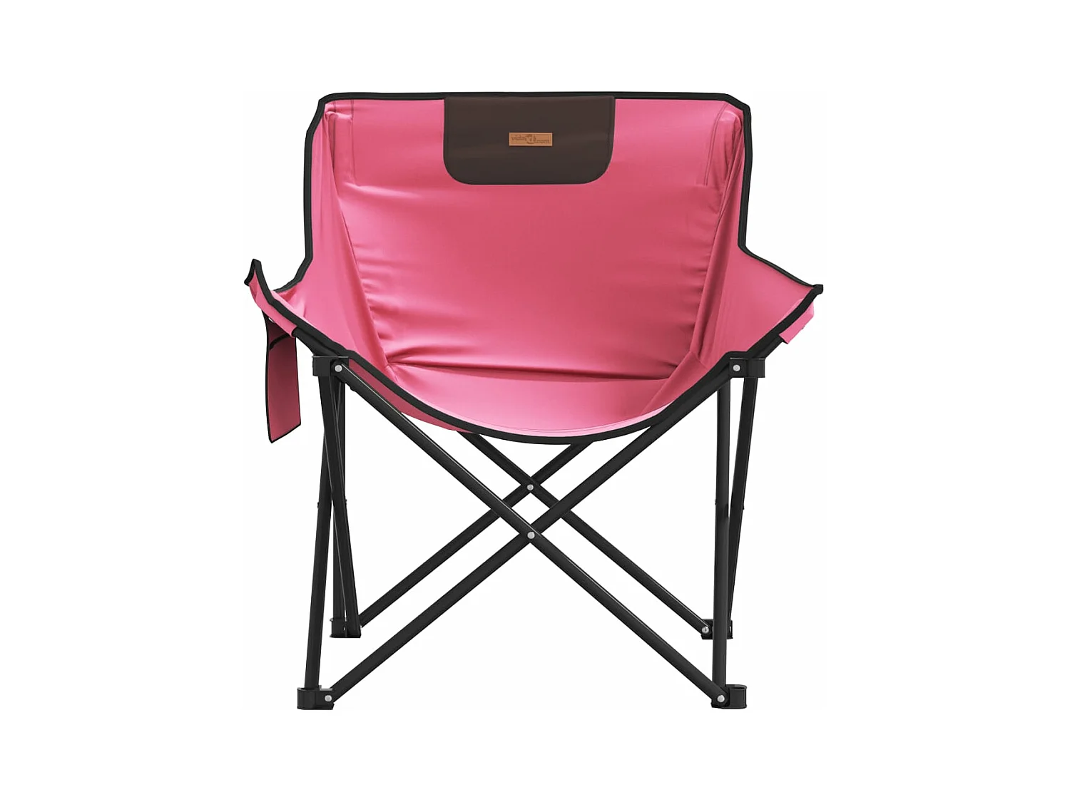 Sillas de camping con bolsillo plegables 2 unidades rosa