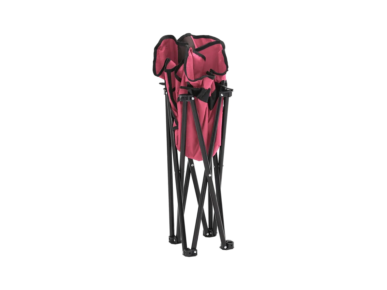 Sillas de camping con bolsillo plegables 2 unidades rosa