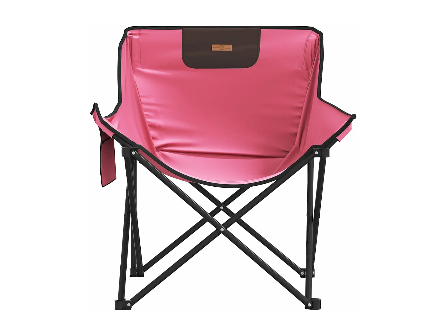 Sillas de camping con bolsillo plegables 2 unidades rosa