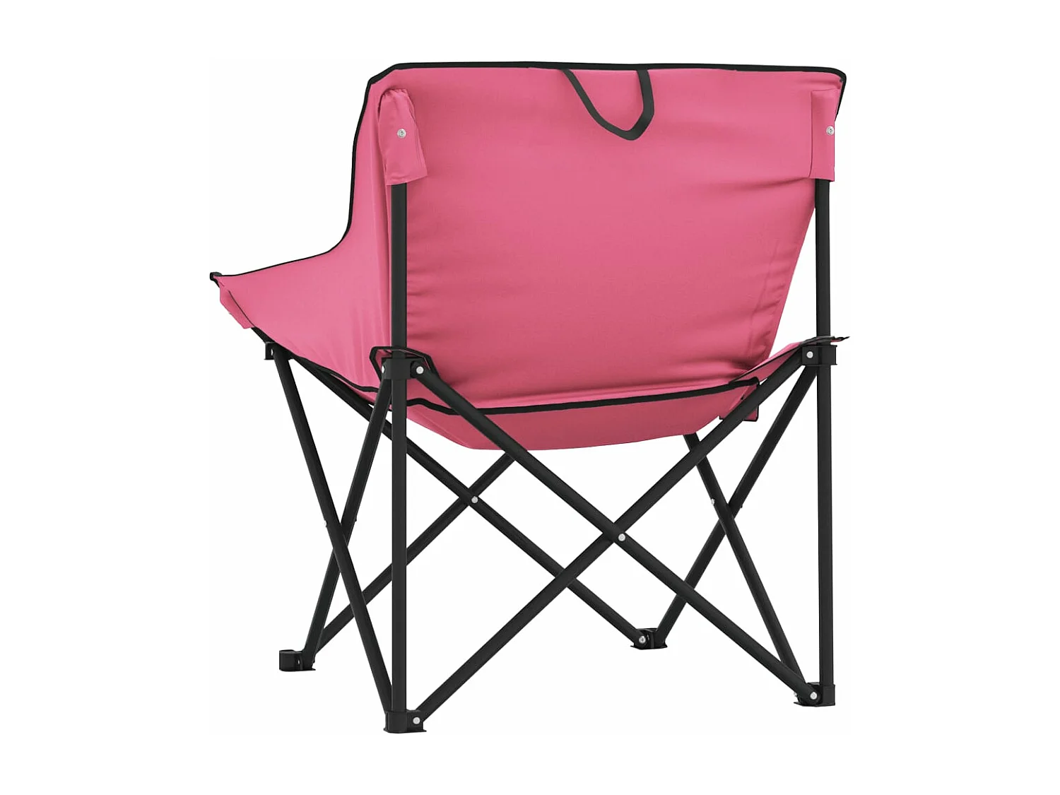 Sillas de camping con bolsillo plegables 2 unidades rosa