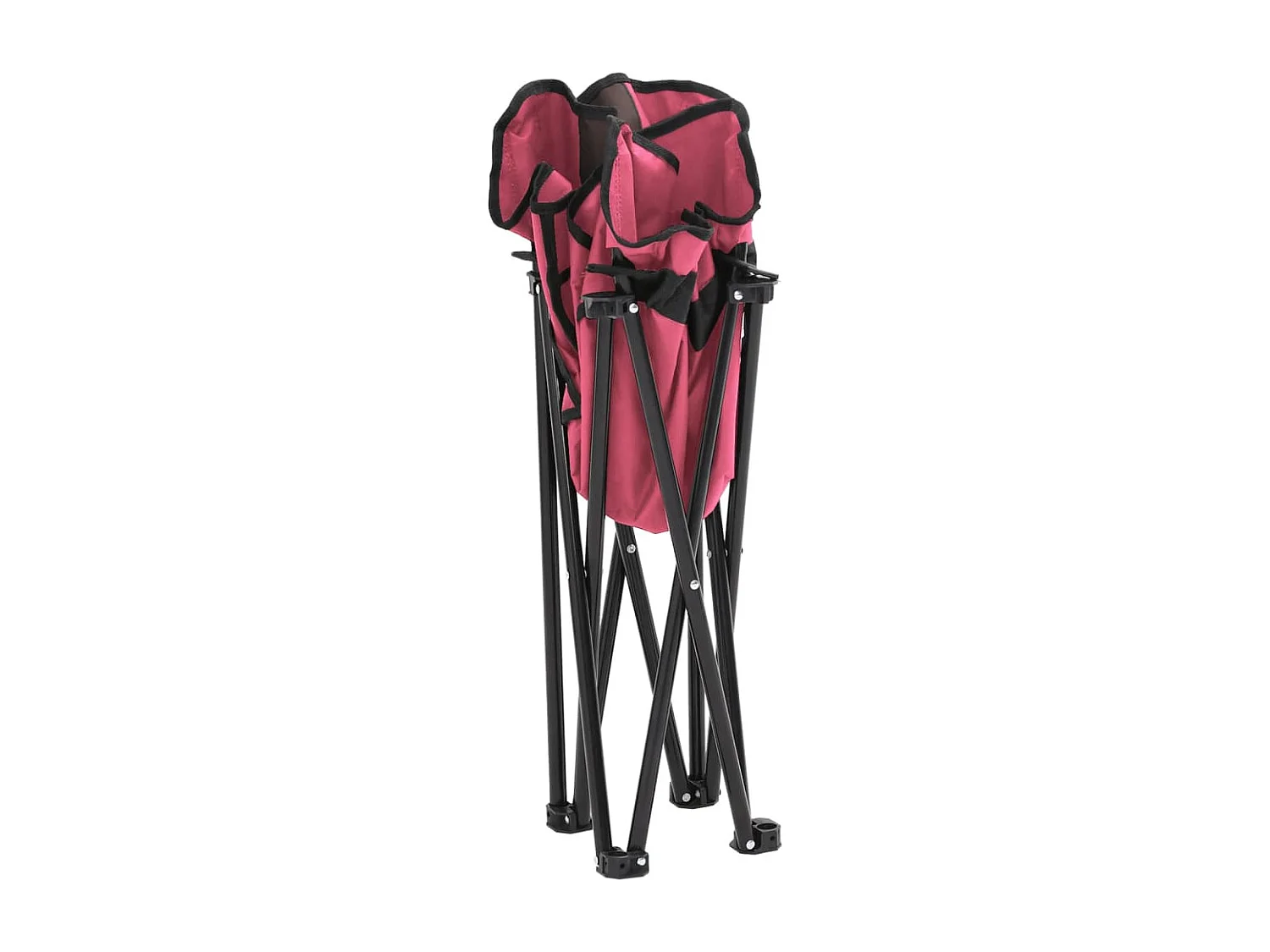 Sillas de camping con bolsillo plegables 2 unidades rosa
