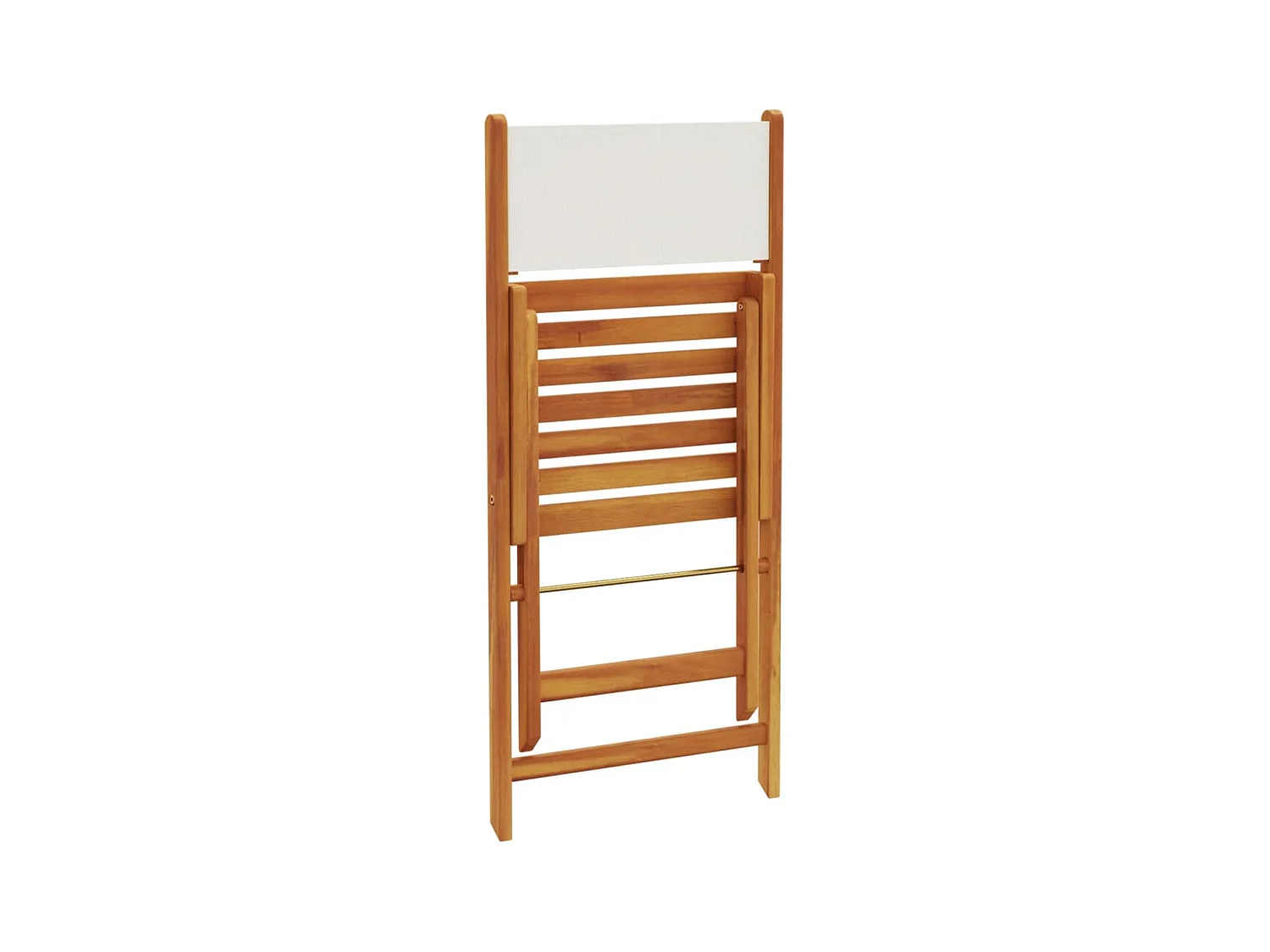 Chaises de bistrot lot de 2 blanc crème bois acacia et tissu