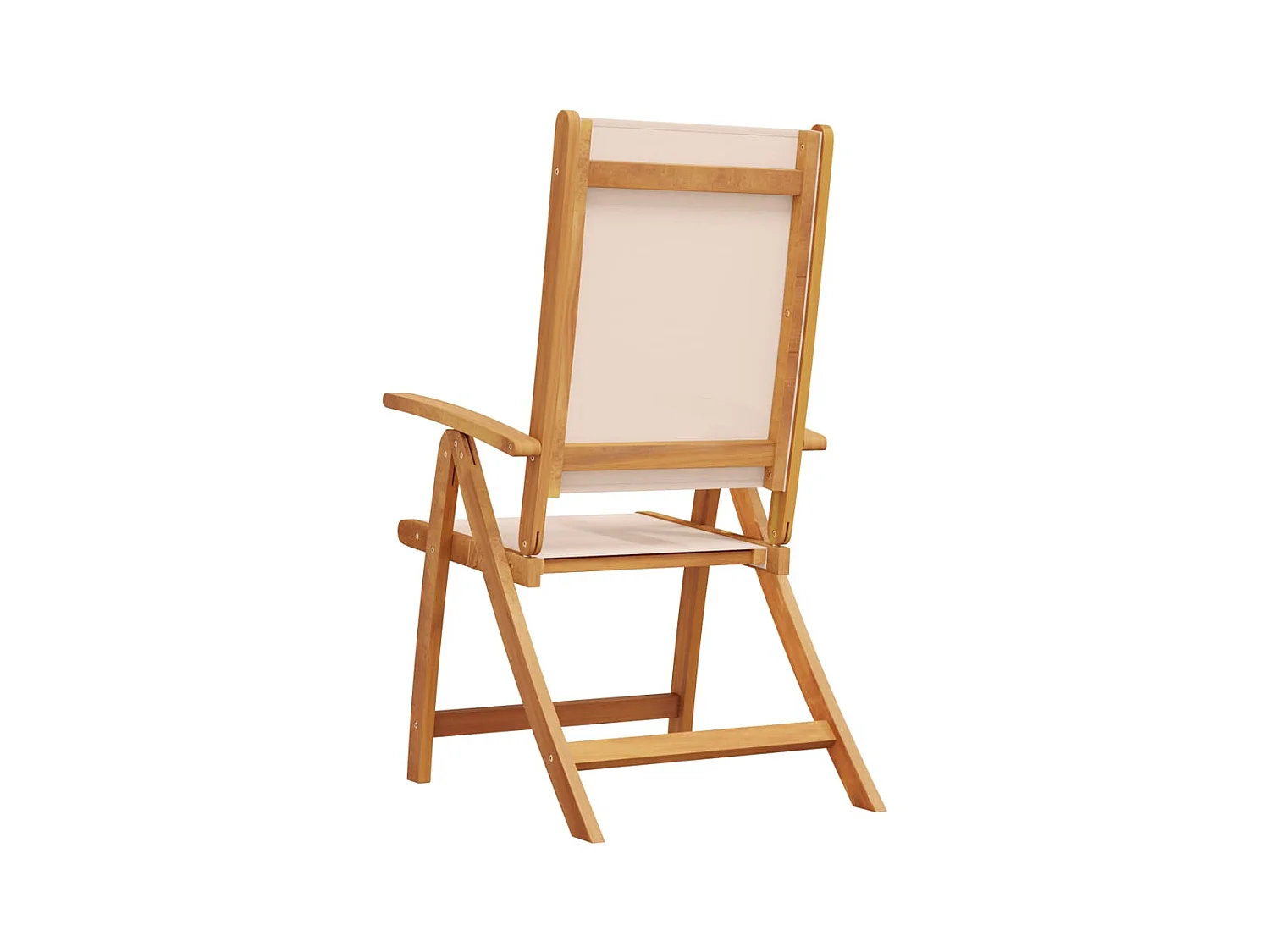 Chaises pliables de jardin lot de 2 bois d'acacia et textilène