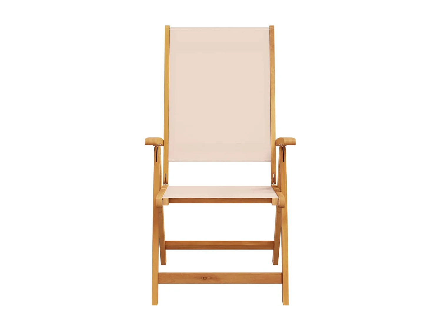 Chaises pliables de jardin lot de 2 bois d'acacia et textilène