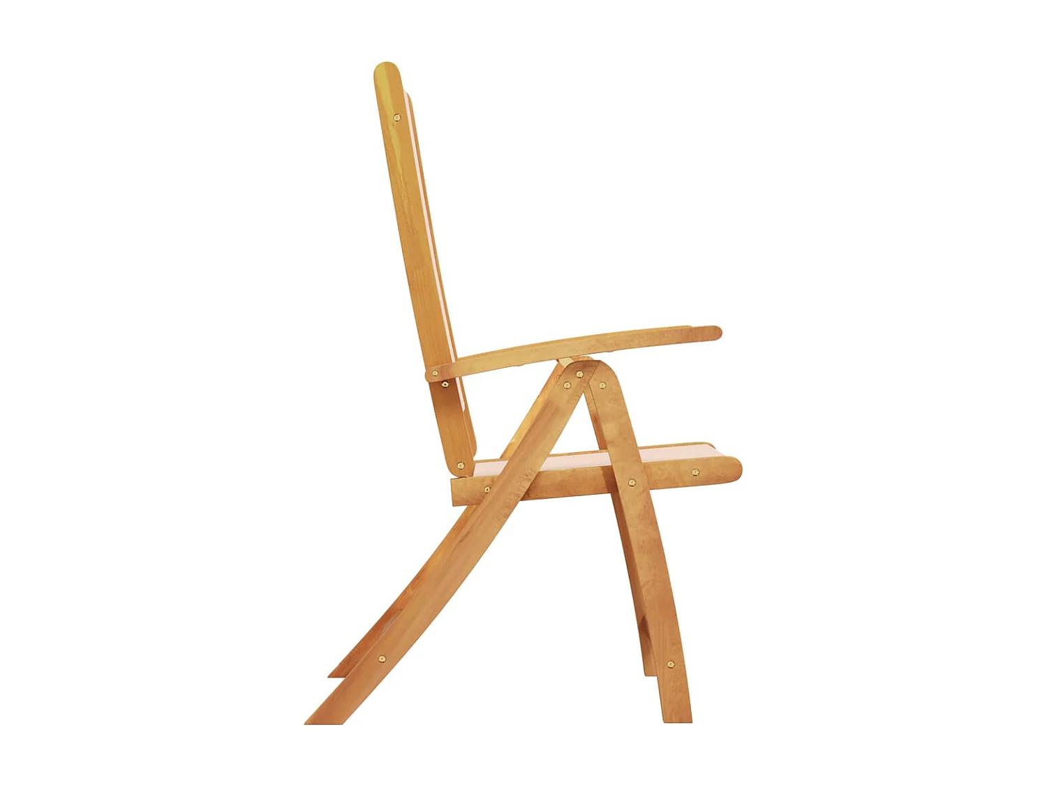 Chaises pliables de jardin lot de 2 bois d'acacia et textilène