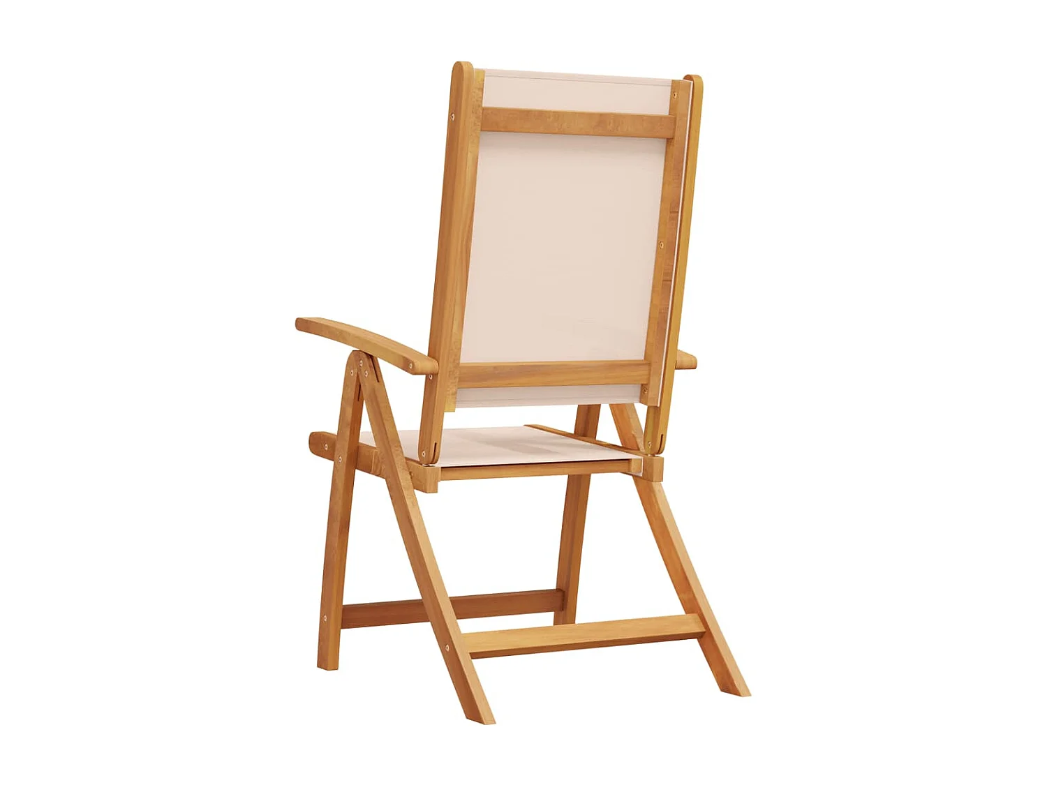 Chaises pliables de jardin lot de 2 bois d'acacia et textilène