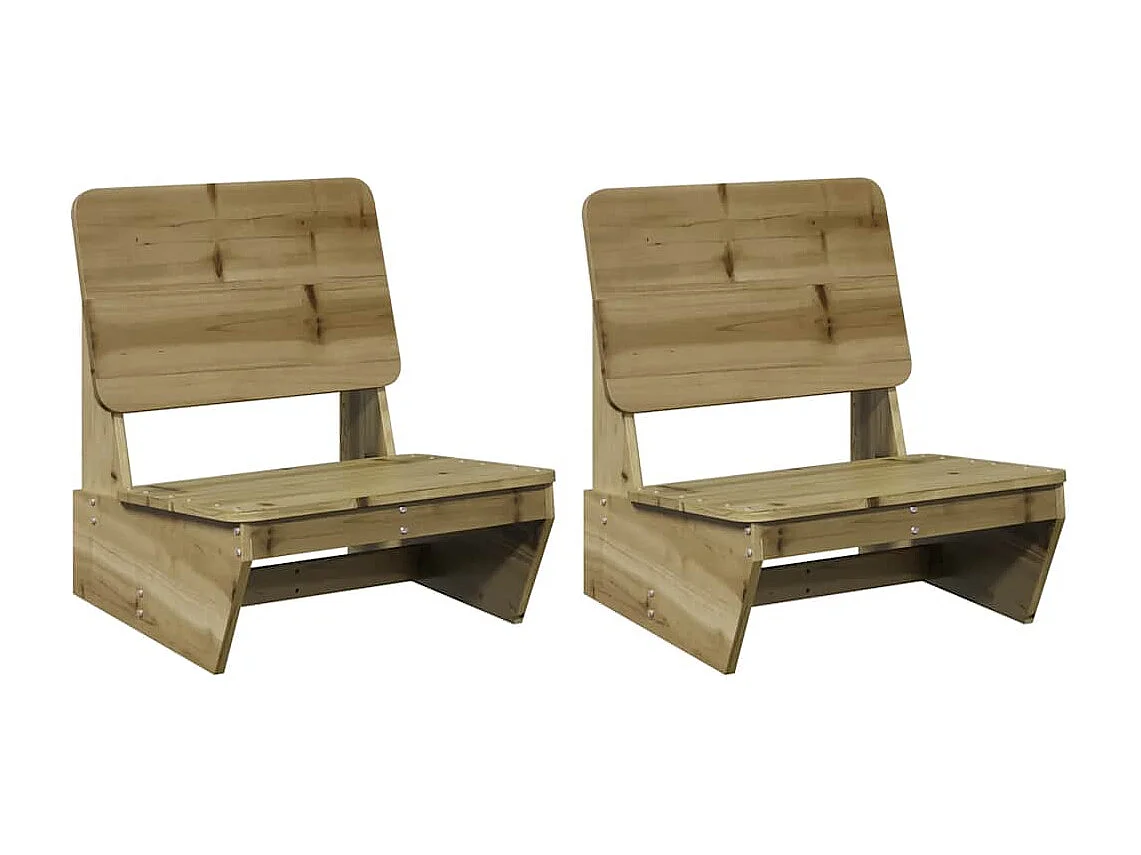 Tuinstoelen 2 st 60x64x70,5 cm geïmpregneerd hout