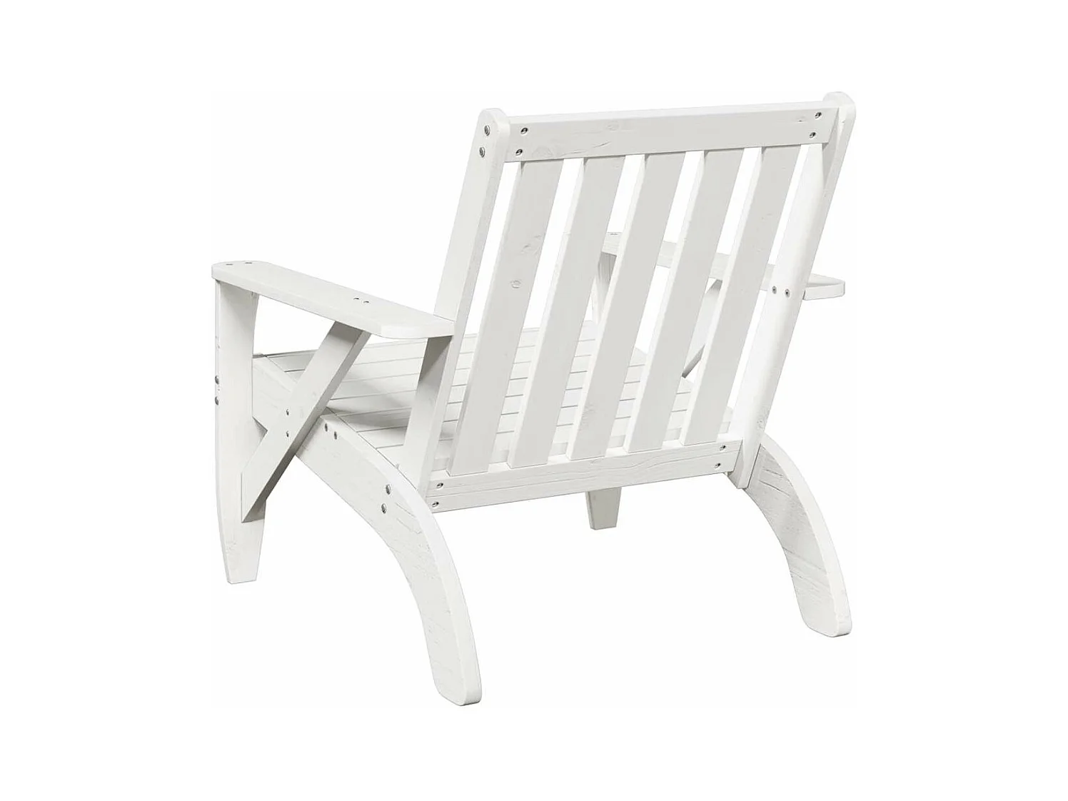 Cadeiras jardim Adirondack 2 peças 75x77x77cm pinho maciça branco