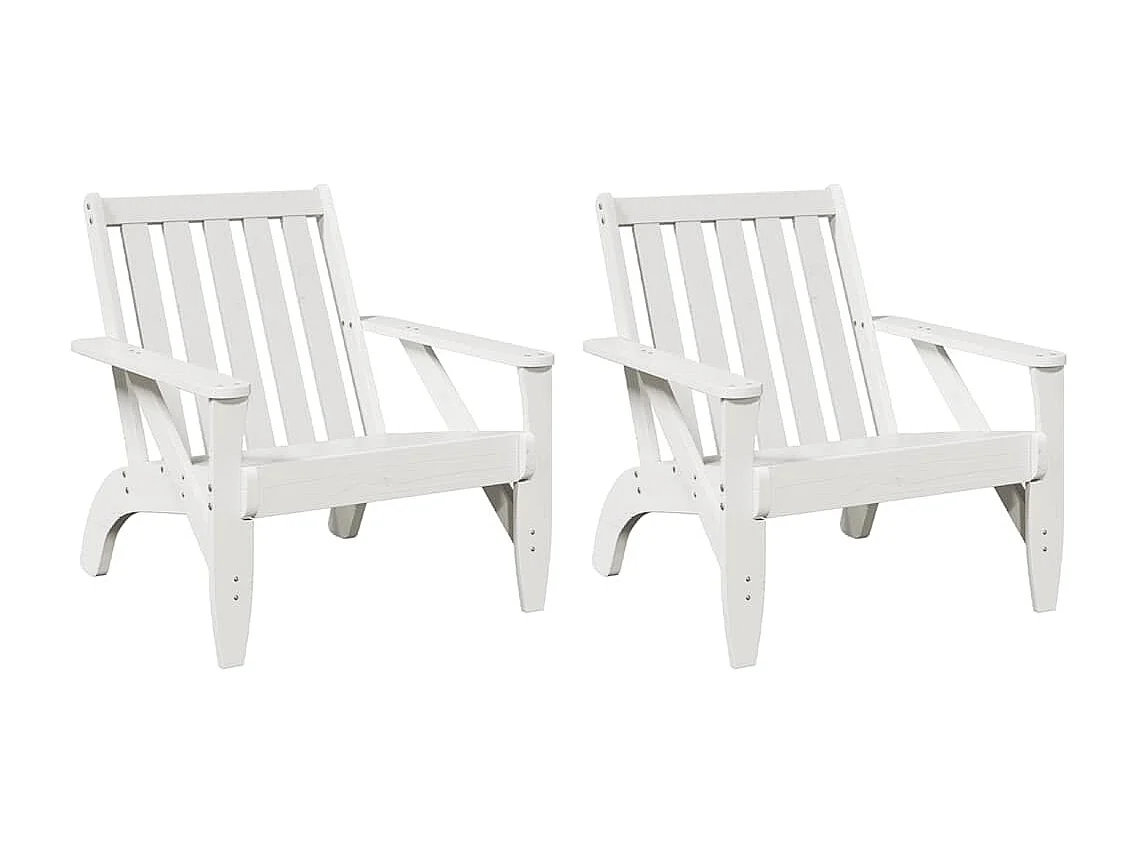 Chaises de jardin adirondack lot de 2 75x77x77 cm